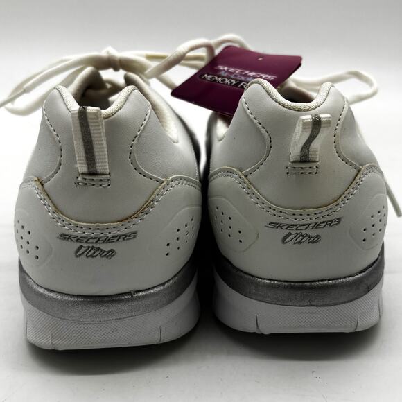 Skechers Sneakers Womens 11 White Ultra Dual Lite Wide Width Memory Foam Comfort - Picture 4 of 9